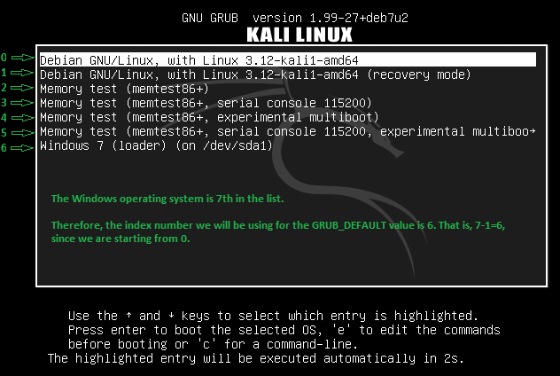 Easily Change GRUB Boot Order in Kali Linux - Boot Order