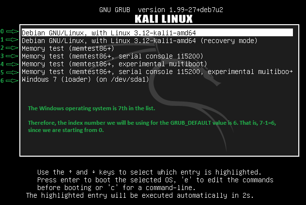 Kali Linux 2 Repair Grub2 Windows 10 Bingercraze