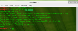 Kali linux настройка grub