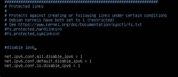 Disable IPv6 in Ubuntu - update file