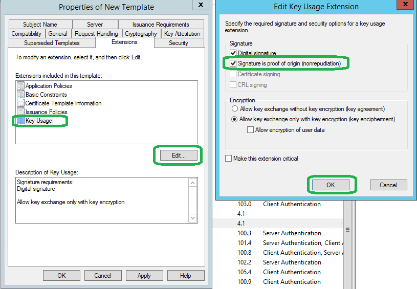 Easily Replace vSphere Web Certificate - Microsoft CA - vSphere Template Extensions Key Usage